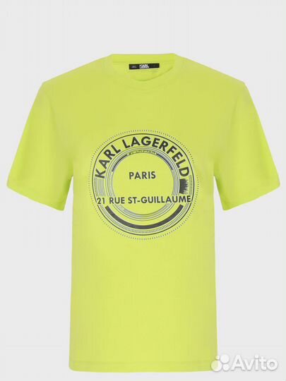Футболка хлопковая с принтом Karl Lagerfeld
