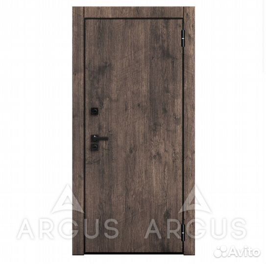 Дверь уличная Тепло Букле черный винорит