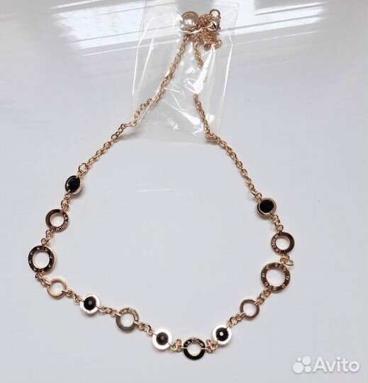 Колье с черными кристаллами Swarovski