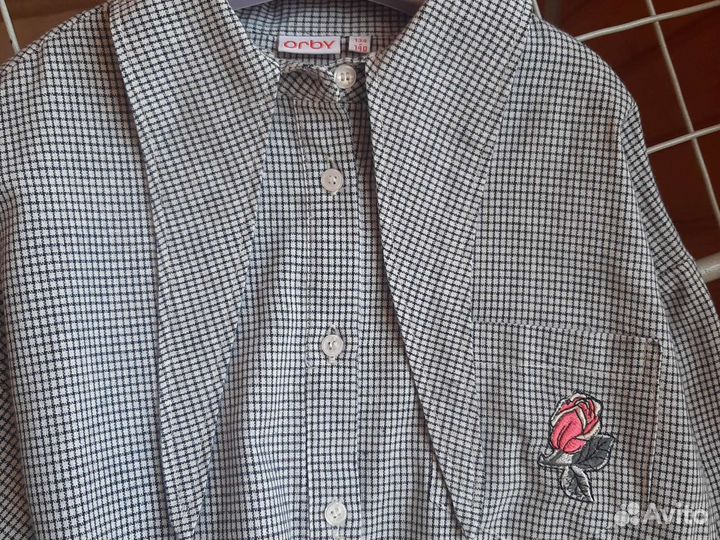 Стильная рубашка блуза Orby 134-140 вышивка