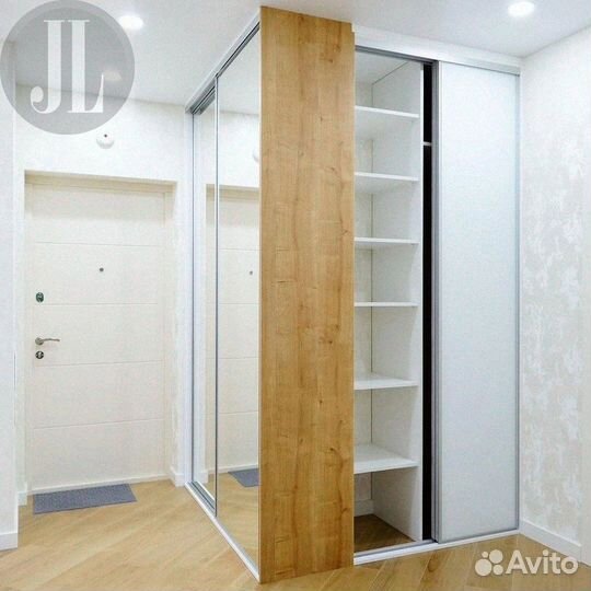 Шкаф купе встроен на заказ от фабрики в прихожую