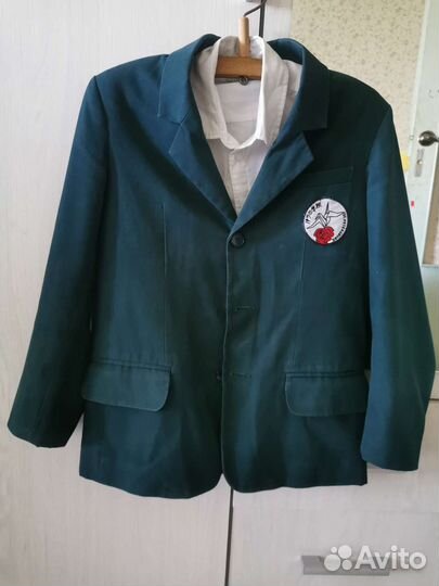 Пиджак 152р зелёный
