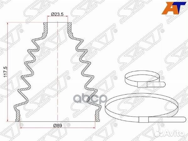 Пыльник ШРУСа наружный toyota camry ACV4# 06-09