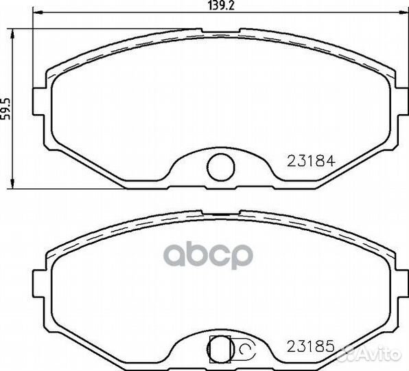 Колодки тормозные дисковые перед (PF-2261)