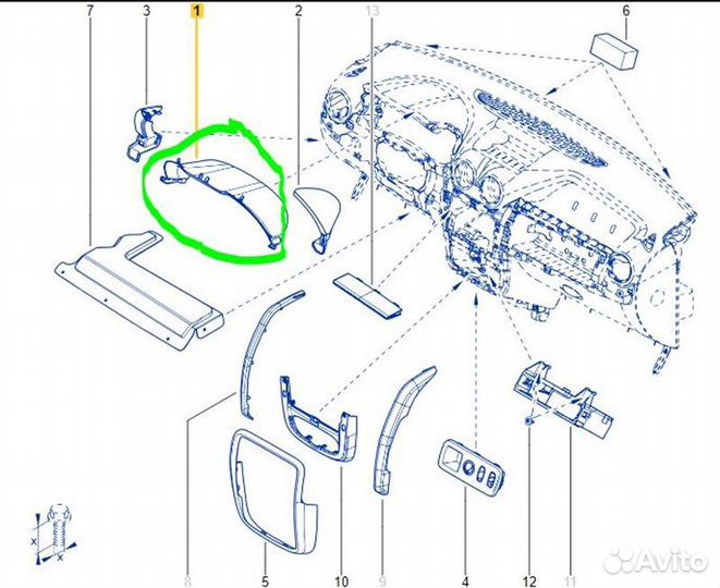 Накладка декоративная Renault Duster F4R 2014