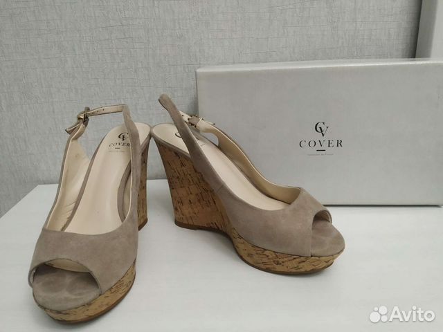 Туфли Cover женские открытые на танкетке 36 р