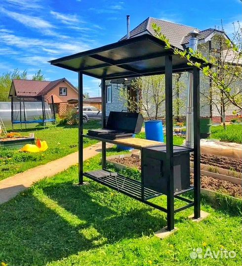 Мангал с крышей