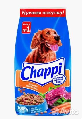 Сухой корм для собак Chappi мясной обед 15кг