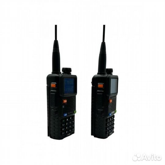 Комплект раций baofeng UV-5RH 10 Ватт (3 режима мощности) 2 шт, type-C, с гарнитурами, цвет черный