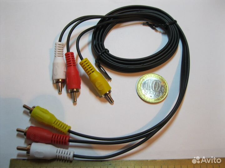 Кабель тюльпаны 3 RCA папы - 3 RCA папы 1.5 и 3 м