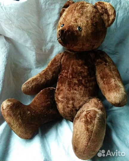 Старинный плюшевый медведь 50 см. СССР