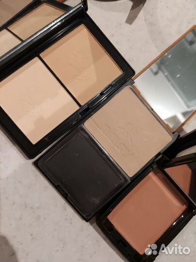 Крем тональный, пудры, румяна Мас, lancome