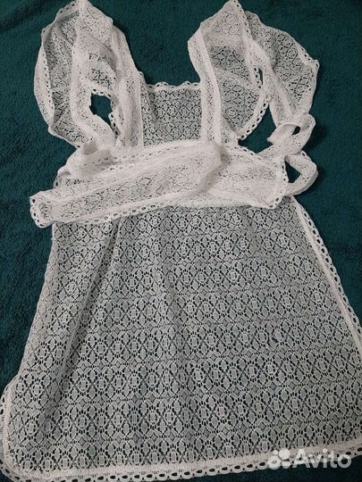 Белый школьный фартук