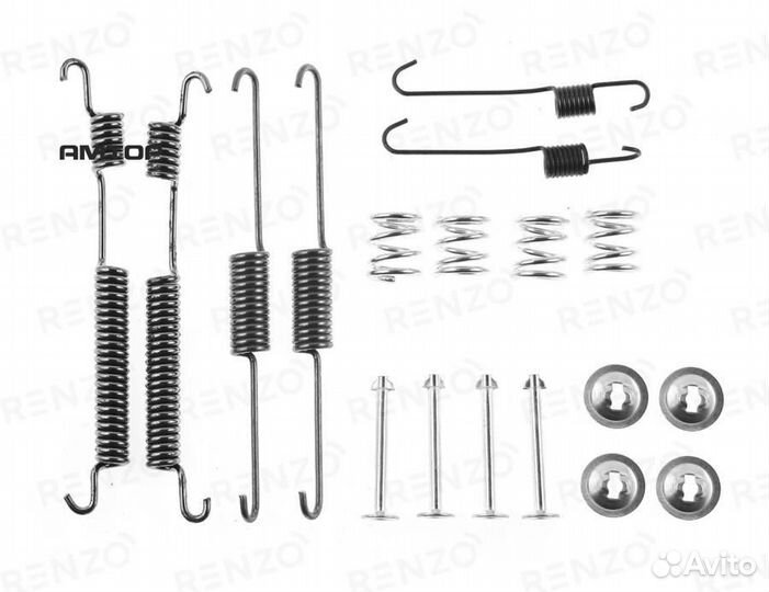 Renzo RFK027 Комплект монтажный барабанных тормозн