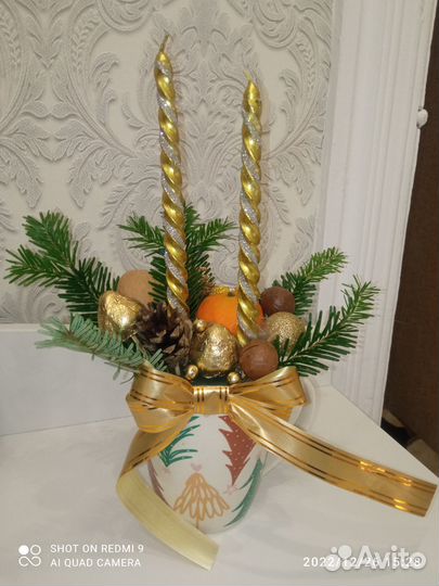 Новогодняя композиция в кружке