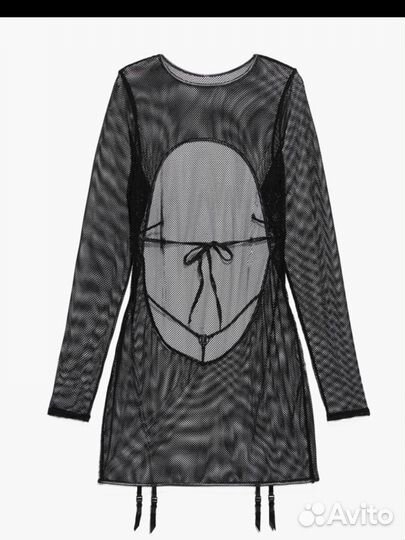 Эротическое платье в сетку XL