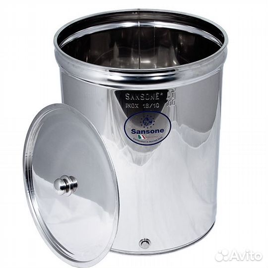 Бочка из нержавейки с плоским дном 80 L (Sansone)