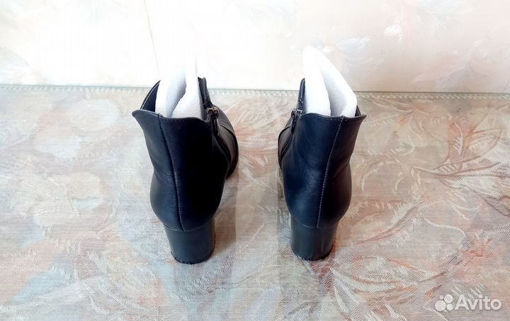 Ботинки женские чёрные кожаные 36 размер