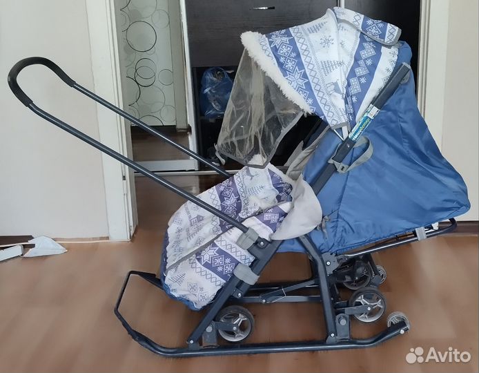 Детские санки коляска ника