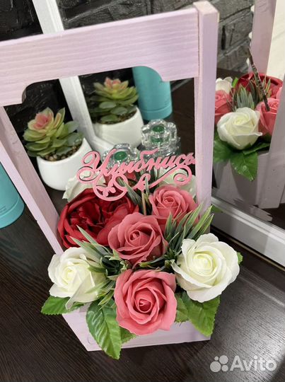 Красивый букет роз