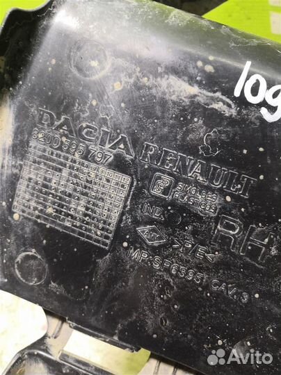 Пыльник двигателя Рено Логан