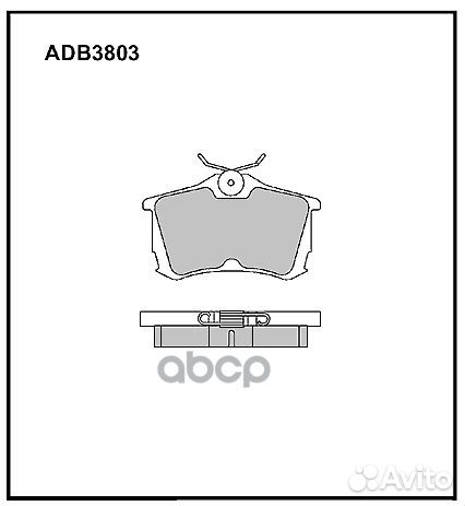 Колодки тормозные дисковые зад ADB3803 alli
