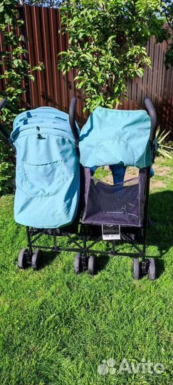 Коляска трость для двойни