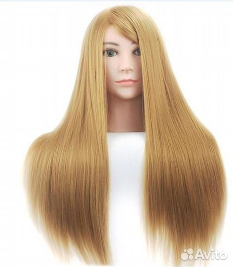 Голова учебная с волосами манекен для причесок