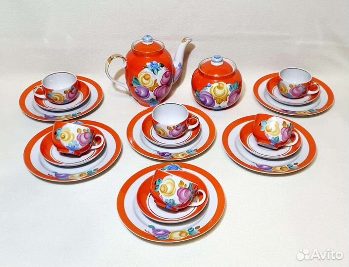 Редкий кофейный сервиз. Дулево