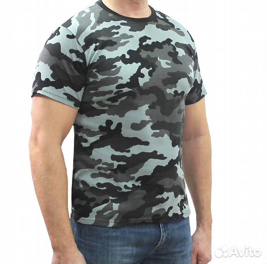 Футболка, ткань Интерлок, цвет серый кмф NEW BVR