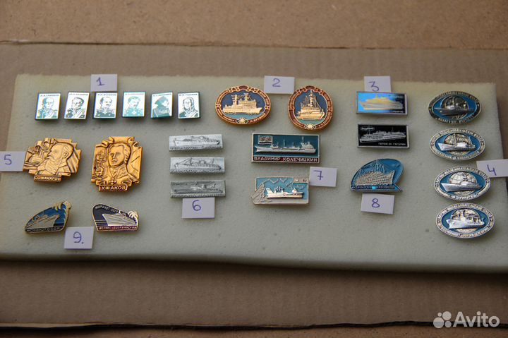 Значки Флот Корабли Нис Теплоходы Адмиралы СССР Мф