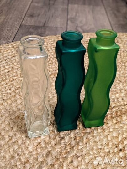 Набор вазы Икеа фигурные зеленые
