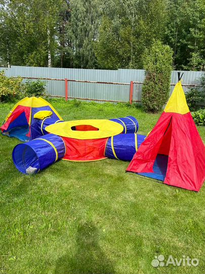 Детская игровая палатка с тоннелем