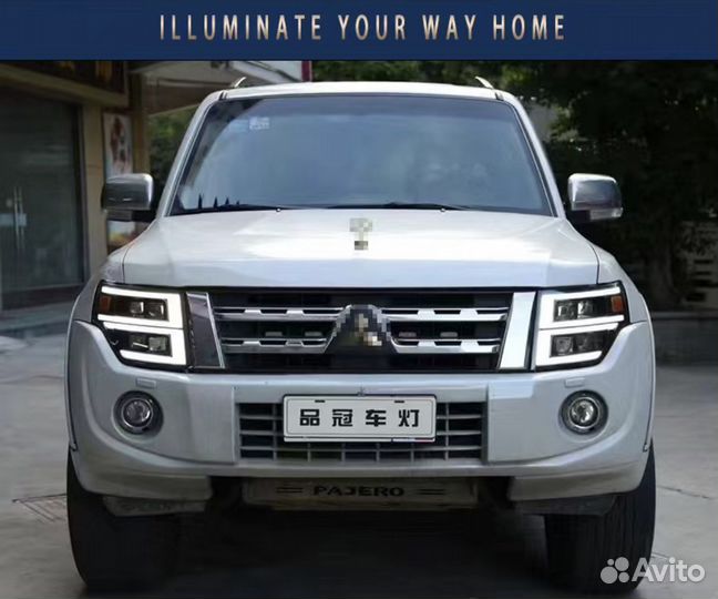 Оптика Фары Mitsubishi Pajero 4 Wagon Tuning