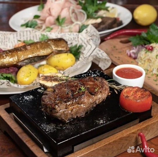 Вулканический камень для жарки мяса