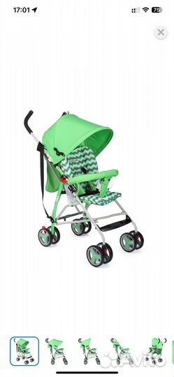 Прогулочная коляска babyton light green