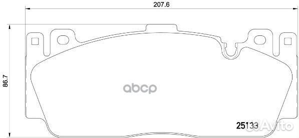 Колодки тормозные дисковые перед P 06 079 P