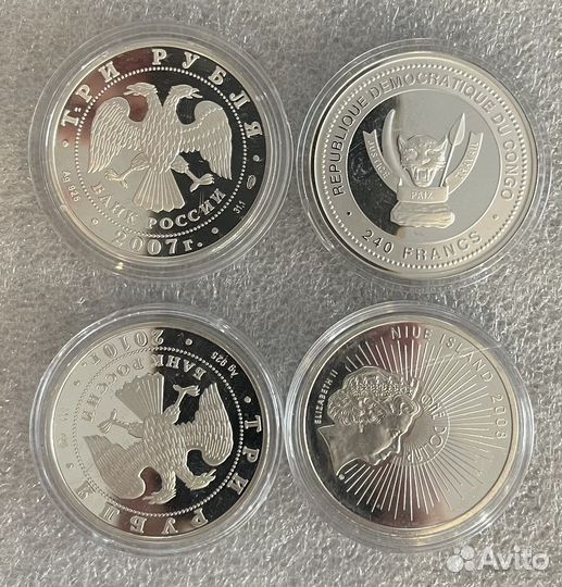 Серебряные монеты России и не только.Цена за грамм