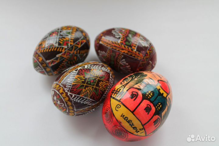 Деревянные яйца писанки