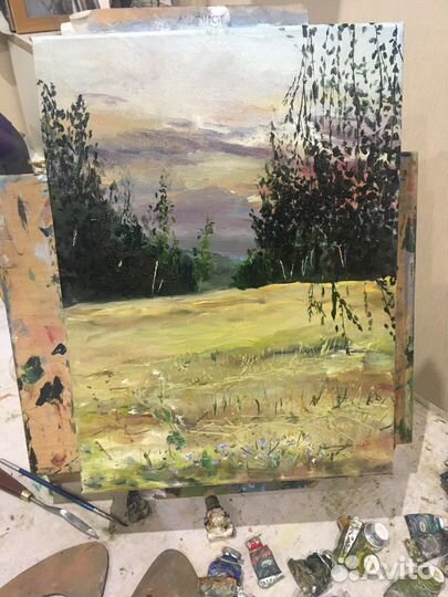 Пейзаж маслом на холсте