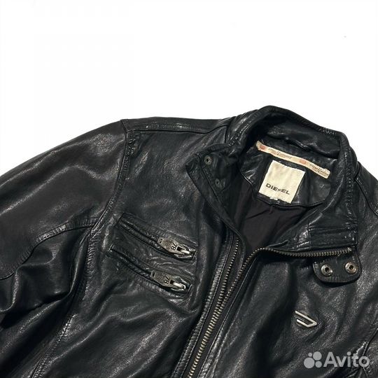 Кожаная куртка Diesel vintage leather jacket