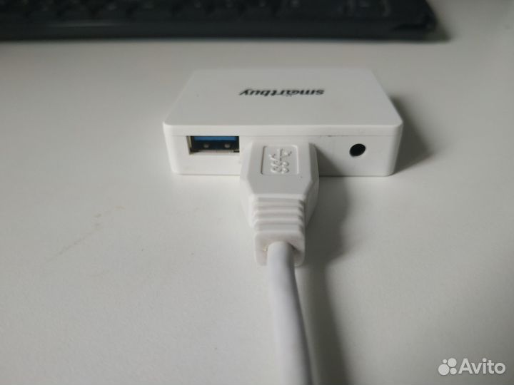 USB - Xaб 3.0 Smartbuy 4 порта, белый
