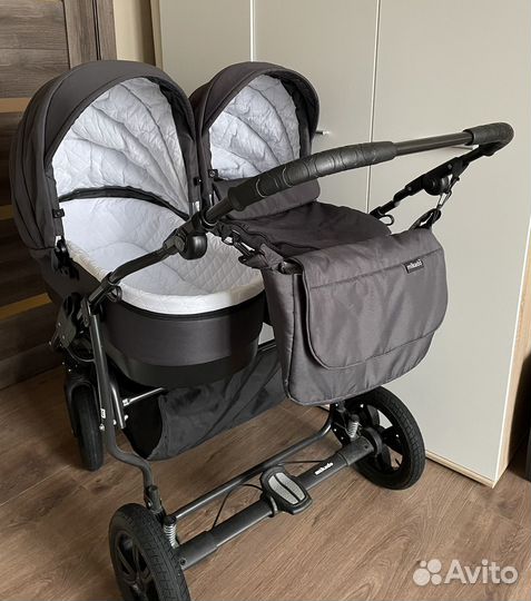 Коляска для двойни mikado tween delux 3 в 1