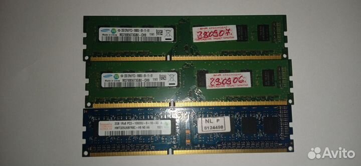 Оперативная память ddr3 по 2gb