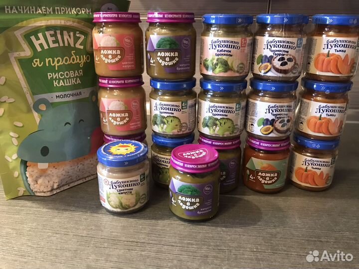 Детское овощное пюре и каша