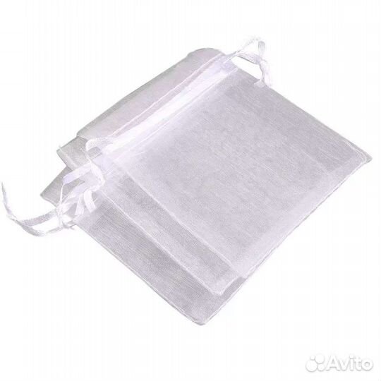 Мешочки из органзы 50шт пакетики 9х12см белые