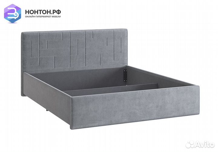 Кровать Лора 2 1.6 м серая