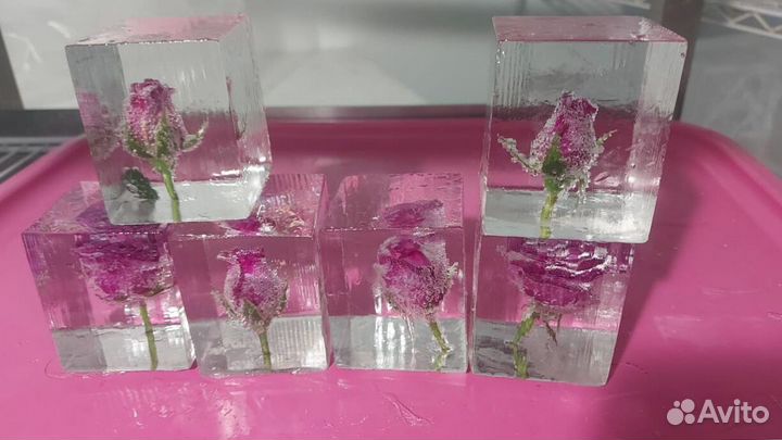 Лед с цветком для напитков 15115 грамм