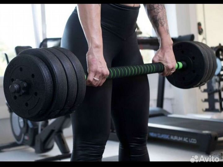 2 гантели по 10кг. Штанга 20кг
