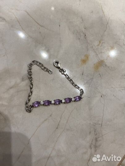 Swarovski браслет с аметистом
